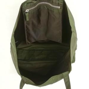 プラダ PRADA ポコノ ロボット ナイロン トートバッグ 三角プレート カーキ系 メンズ レディース