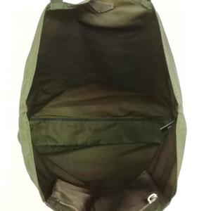 プラダ PRADA ポコノ ロボット ナイロン トートバッグ 三角プレート カーキ系 メンズ レディース