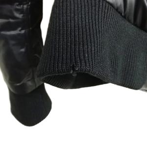 エーケーエム AKM 襟ボア ダウン ジャケット ブルゾン M ブラック メンズ