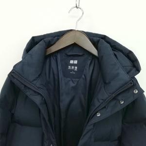 ユニクロ UNIQLO 312-419990 シームレス ダウンコート ダウンジャケット L ネイビー メンズ