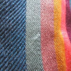 ポールスミス PAUL SMITH ストール ウールシルク サンプル ストライプ ヘリンボーン フリンジ ブルー系 /X レディース