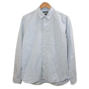 アールニューボールド R.NEWBOLD シャツ 長袖 総柄 マチ付き M ブルー系 /X メンズ