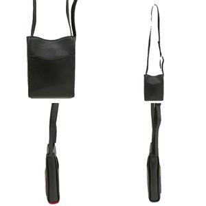 ポールスミス PAUL SMITH ブランデッドカラーエッジ クロスボディバッグ サコッシュ レザー ブラック メンズ レディース