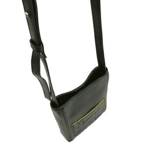 ポールスミス PAUL SMITH ブランデッドカラーエッジ クロスボディバッグ サコッシュ レザー ブラック メンズ レディース