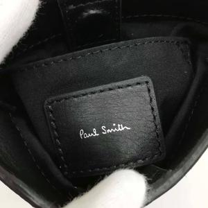 ポールスミス PAUL SMITH ブランデッドカラーエッジ クロスボディバッグ サコッシュ レザー ブラック メンズ レディース