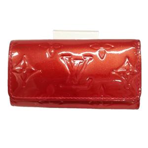 ルイヴィトン LOUIS VUITTON M91976 TS3151 ミュルティクレ4 ヴェルニ モノグラム キーケース レッド系 レディース