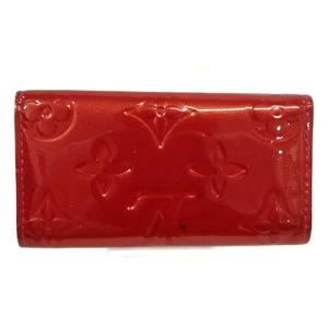 ルイヴィトン LOUIS VUITTON M91976 TS3151 ミュルティクレ4 ヴェルニ モノグラム キーケース レッド系 レディース