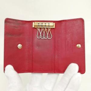 ルイヴィトン LOUIS VUITTON M91976 TS3151 ミュルティクレ4 ヴェルニ モノグラム キーケース レッド系 レディース