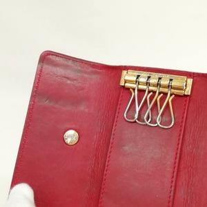 ルイヴィトン LOUIS VUITTON M91976 TS3151 ミュルティクレ4 ヴェルニ モノグラム キーケース レッド系 レディース