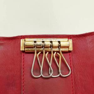 ルイヴィトン LOUIS VUITTON M91976 TS3151 ミュルティクレ4 ヴェルニ モノグラム キーケース レッド系 レディース