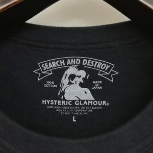 ヒステリックグラマー HYSTERIC GLAMOUR HYS SYMBOL パック Tシャツ ロゴプリント 半袖 L ブラック メンズ
