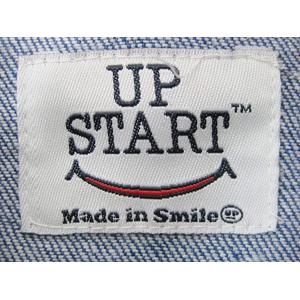 アップスタート UP START デニムパンツ 青 ブルー L コットン 綿100 
