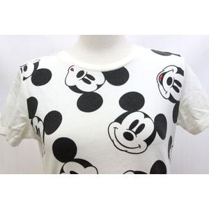 MICKY様 シャツ 1アイボリー ユニクロ UNIQLO Tシャツ カットソー ミッキーマウス 柄 半袖 M
