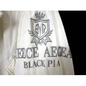 ブラックピア BLACK PIA ロゴ刺繍 コットン ブルゾン ジャケット LL 白 