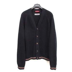 GUCCI カーディガン M 黒 GGウール ブークレ ジャカード カーディガンブラック