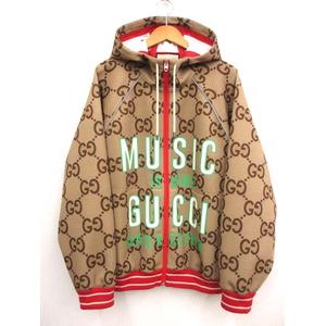 グッチ GUCCI 100周年 ネオプレン ジャンボGG ジップアップ フーディ L 676466 パーカー ジャージ メンズ