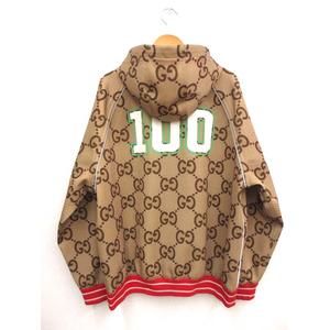 グッチ GUCCI 100周年 ネオプレン ジャンボGG ジップアップ フーディ L 676466 パーカー ジャージ メンズ