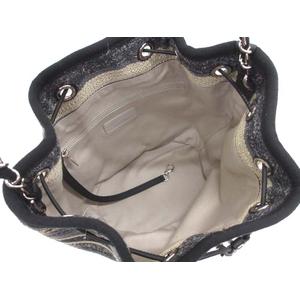 シャネル CHANEL A57536 ドーヴィル ストライプキャンバス 巾着バッグ