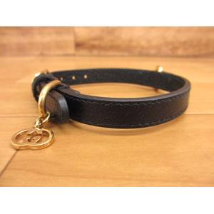 グッチ GUCCI 692946 レザー インターロッキングGG 首輪 XSサイズ その他