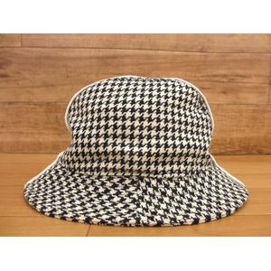 グッチ GUCCI 599219 ハウンドトゥース バケットハット 千鳥格子 M レディース