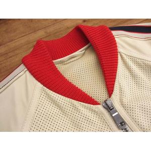 グッチ GUCCI 497399 ロゴプリント テクニカルレザーボンバージャケット 44  メンズ