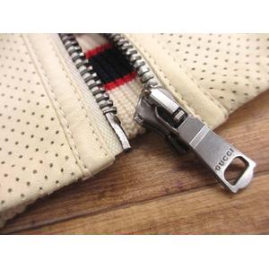 グッチ GUCCI 497399 ロゴプリント テクニカルレザーボンバージャケット 44  メンズ