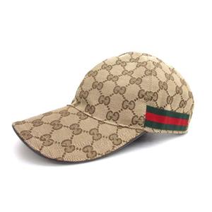 グッチ GUCCI 200035 GGキャンバス シェリー ベースボールキャップ 帽子 S 57cm  メンズ レディース