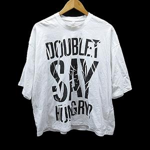 ダブレット doublet オーバーサイズ 半袖 Tシャツ S 白 ホワイト