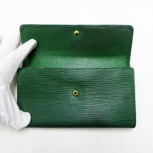 ルイヴィトン LOUIS VUITTON エピ 二つ折り 長財布 緑 グリーン