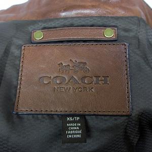 コーチ COACH シープレザー シングル ライダース ジャケット XS 日本