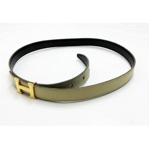 エルメス HERMES Hバックル リバーシブル レザー ナロー ベルト