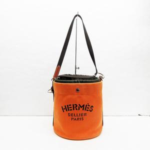 美品　エルメス　HERMES SELLER バケツ型バッグ キャンバス エルメス HERMES サックドパンサージュ 2WAY ショルダーバッグ
