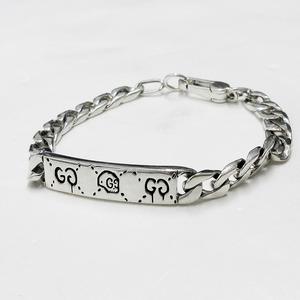 グッチ GUCCI ゴースト シルバー 925 ブレスレット 17 GG スカル