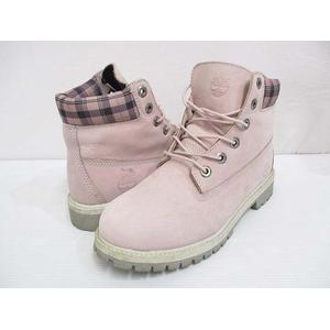 (未使用品)大人気、ティンバーランド、6ホール、ブーツ、希少色、ピンク、チェック ティンバーランド Timberland ブーツ 6インチ プレミアム ウォーター