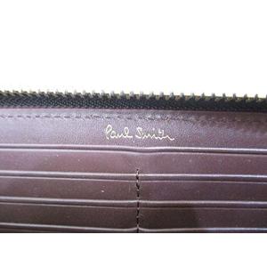 ポールスミス PAUL SMITH 美品 ラウンドファスナー 長財布 レザー 