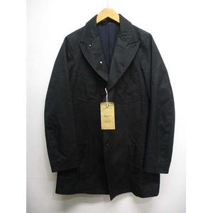 未使用品 サンカ Sanca ミディアム コート ジャケット 1 黒 ブラック 裏地付き 日本製 タグ付き メンズ