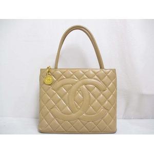 シャネル CHANEL 良品 復刻 トート ハンド バッグ キャビアスキン  