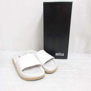 メリッサ melissa エナメル ラバー サンダル シューズ 24cm 白 