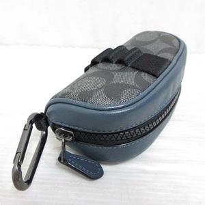 コーチ COACH 美品 ゴルフボールケース ポーチ シグネチャー PVC 