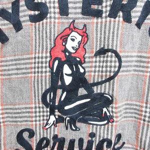 ヒステリックグラマーDEVIL WOMAN刺繍 オープンカラーシャツ【新品】