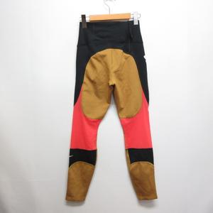 ナイキ NIKE 美品 ランニング タイツ ロング S キャメル DRI-FIT スポーツ レギンス スパッツ レディース