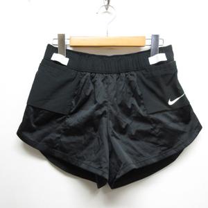 ナイキ NIKE 美品 ランニング ショーツ ショート パンツ S 黒 ブラック スポーツウェア インナーパンツ付き レディース