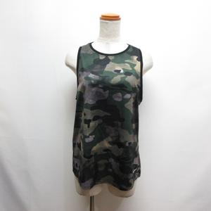 ナイキ NIKE 美品 スポーツウェア 迷彩柄 タンクトップ L カーキ カモフラ柄 トレーニング レディース
