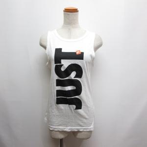 ナイキ NIKE スポーツウェア タンクトップ L 白 ホワイト JUST DO IT プリント トレーニング レディース