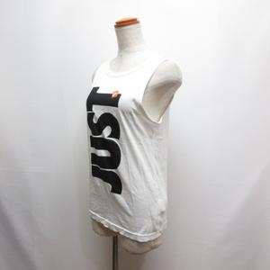 ナイキ NIKE スポーツウェア タンクトップ L 白 ホワイト JUST DO IT プリント トレーニング レディース