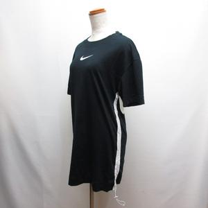 ナイキ NIKE スポーツウェア 半袖 Tシャツ ワンピース S 黒 ブラック ビッグスウィッシュ レディース