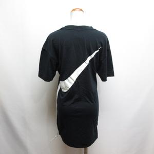 ナイキ NIKE スポーツウェア 半袖 Tシャツ ワンピース S 黒 ブラック ビッグスウィッシュ レディース