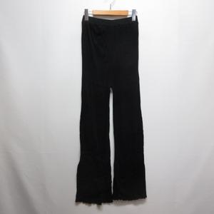 アダムエロペ Adam et Rope' メロー リブ パンツ F 黒 ブラック ウエストリブ レギンスパンツ 日本製 レディース