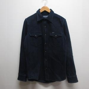 アイアンハート IRON HEART インディゴ カルゼ ウエスタン シャツ S コーデュロイ コットン 長袖 厚手 日本製 メンズ