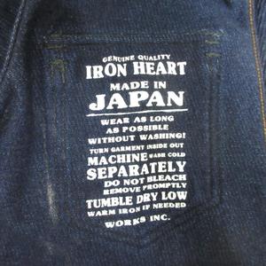 アイアンハート IRON HEART インディゴ カルゼ ウエスタン シャツ S コーデュロイ コットン 長袖 厚手 日本製 メンズ
